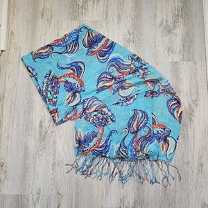 Lilly Pulitzer Cashmere & Silk Beta Fish Scarf